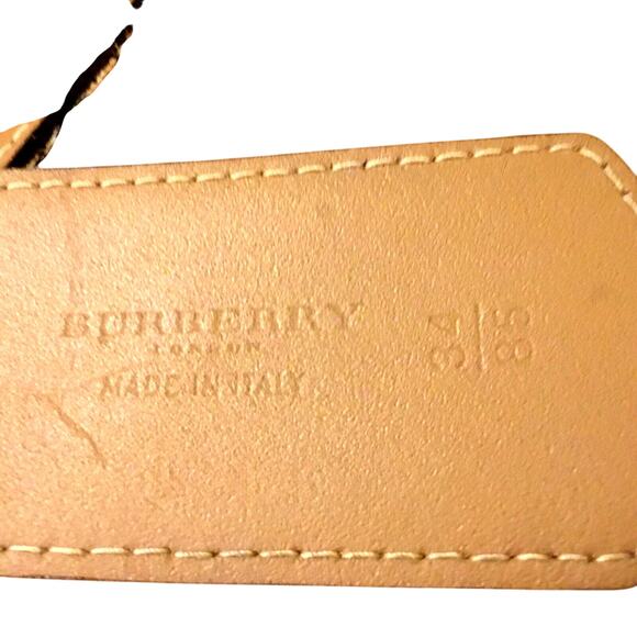 Burberry Brown Leather Belt W/Snakeskin Print Fabric & Bronze Buckle Sz 34/35 main image 5